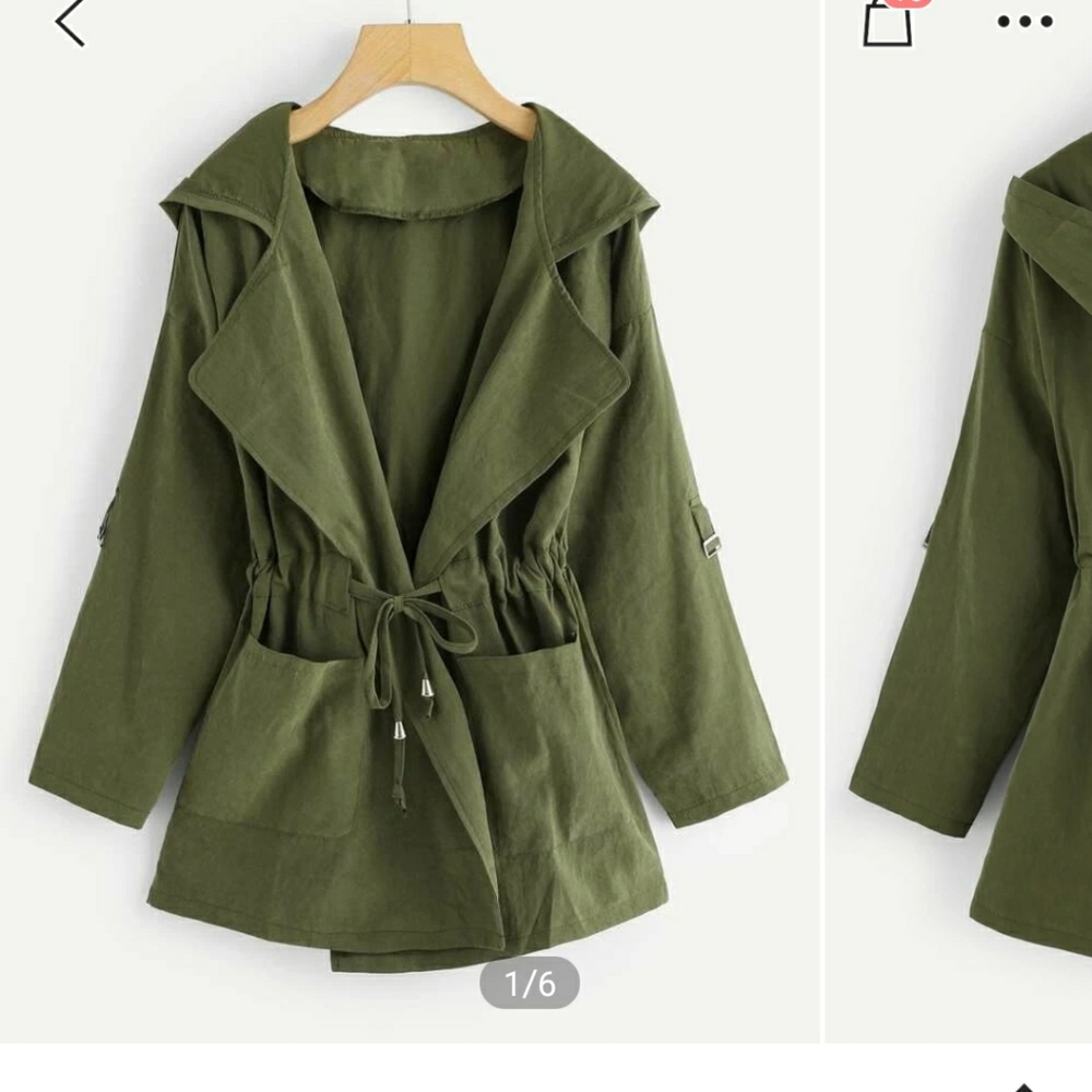 Olive green jacket from shein